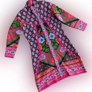 Spanish line, BRIGHT multi colored zip up sweater coat